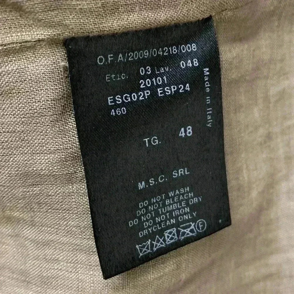 Giorgio Armani Men's 100% Soft Lambskin Leather Jacket Made In Italy Sz 48 - Picture 12 of 16